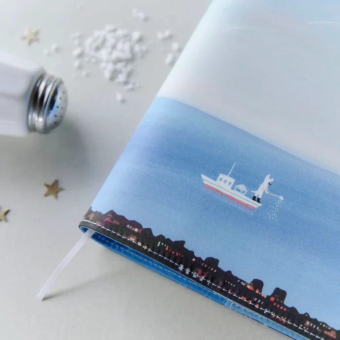 Hobonichi Hiroko Kubota: The Sea’s Dream at Dawn – 5-Year Techo Cover, shown from another angle.