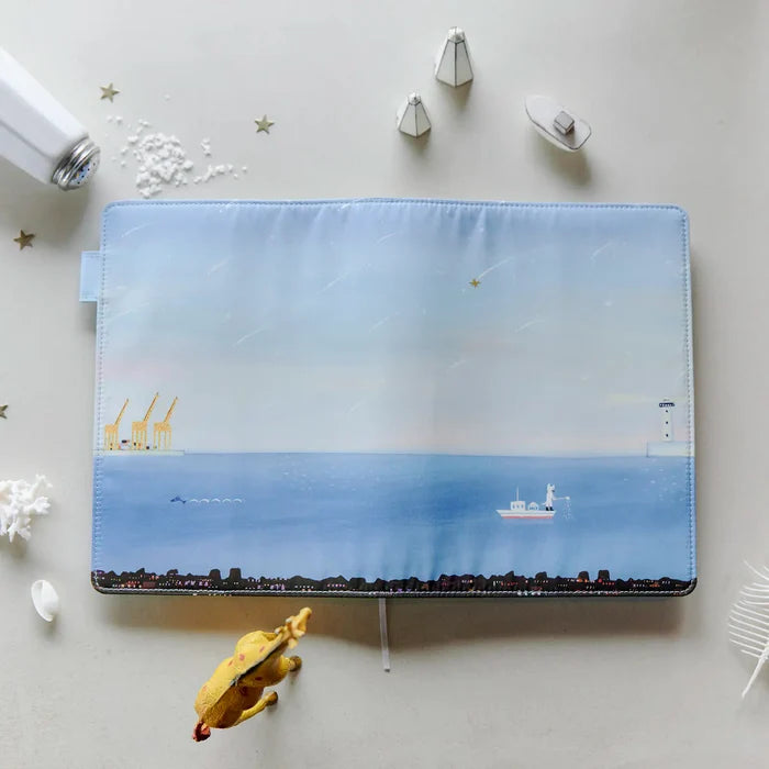 Hobonichi Hiroko Kubota: The Sea’s Dream at Dawn – Large 5-Year Techo Cover, shown in full.