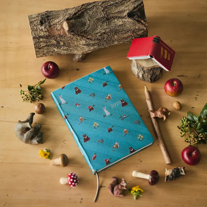 Hobonichi HON A5 2026 Planner: Bow & Tie - In the Forest, alternate angle.
