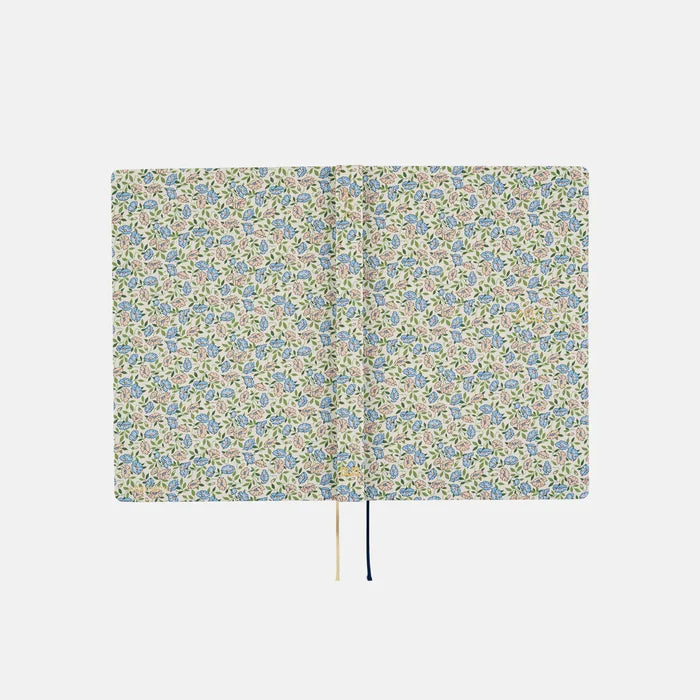 Hobonichi HON A5 2026 Planner: Liberty Fabrics - Sasha Kiora, shown from another angle.