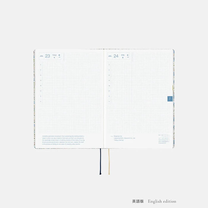 Hobonichi HON A5 2026 Planner: Liberty Fabrics - Sasha Kiora, shown with its details.