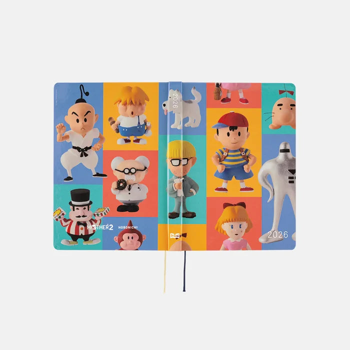 Hobonichi HON A5 2026 Planner: MOTHER - Clay Figurines, shown from another angle.