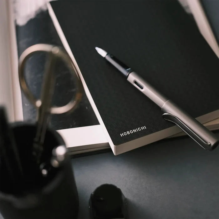Hobonichi HON A5 2026 Planner: Paper Series - Black Gingham, shown in full.