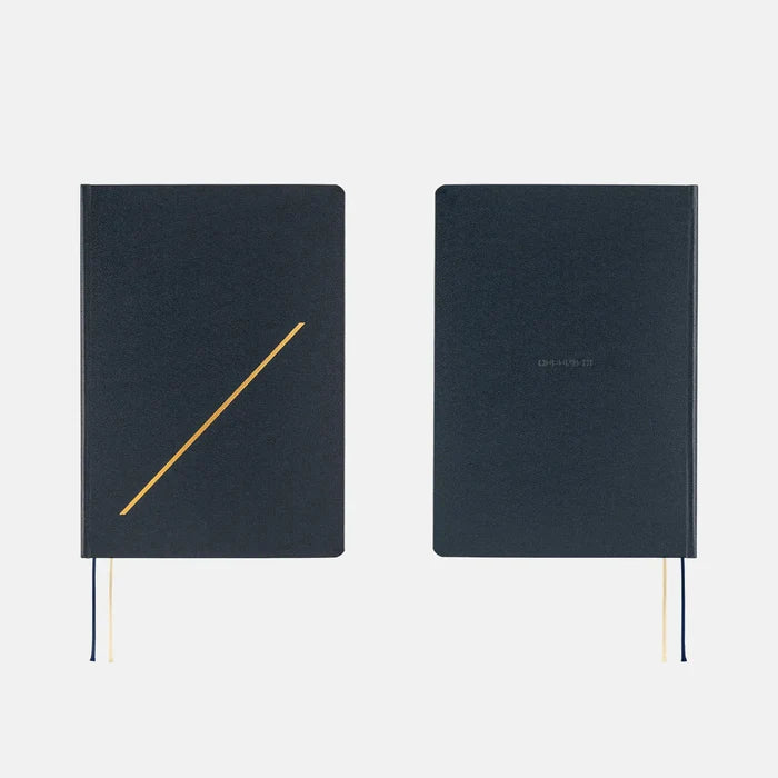 Hobonichi HON A5 2026 Planner: Slash (Navy), shown from the front.