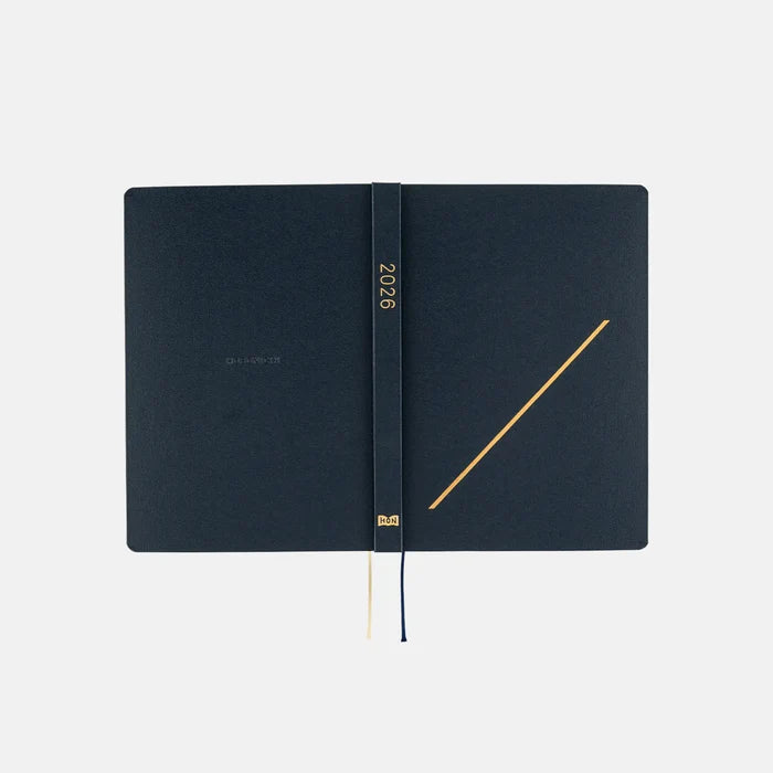 Hobonichi HON A5 2026 Planner: Slash (Navy), shown from another angle.
