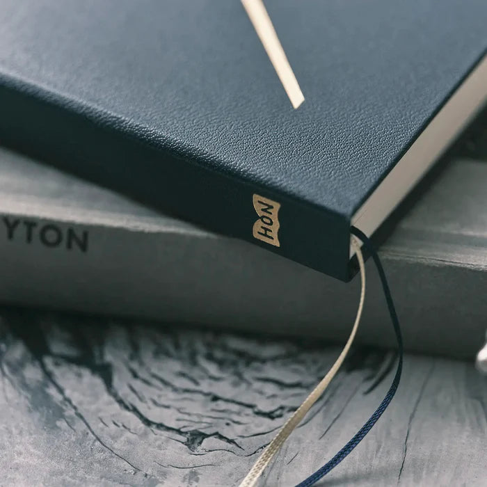 Hobonichi HON A5 2026 Planner: Slash (Navy), alternate angle.