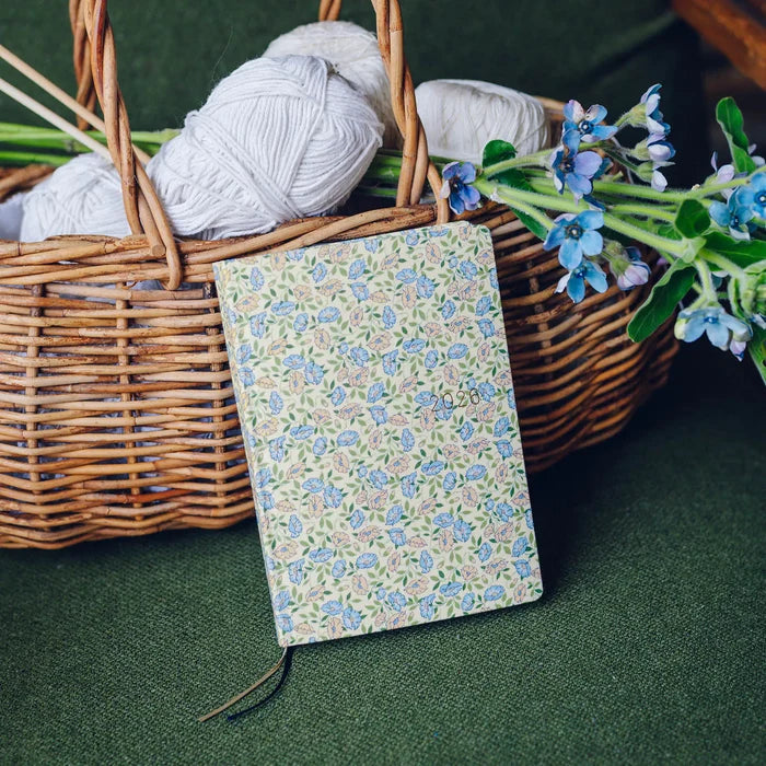 Hobonichi HON A6 2026 Planner: Liberty Fabrics - Sasha Kiora, detail view of the design.