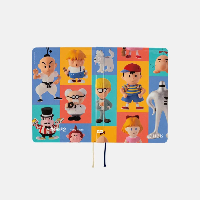 Hobonichi HON A6 2026 Planner: MOTHER - Clay Figurines, shown from another angle.