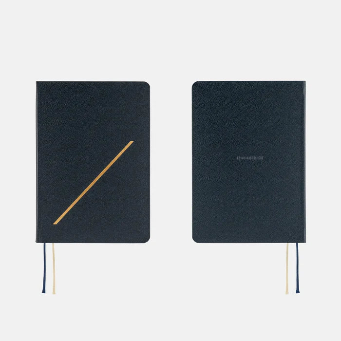 Hobonichi HON A6 2026 Planner: Slash (Navy), shown from the front.