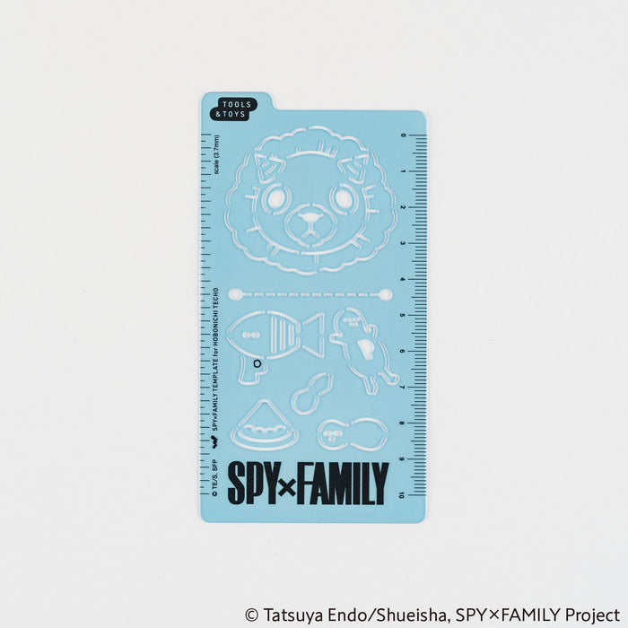 Hobonichi SPY x FAMILY Stencil, close-up view.