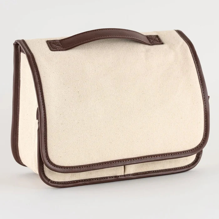 Hobonichi Stappo Bag (Canvas: Ivory Brown), shown from the front.