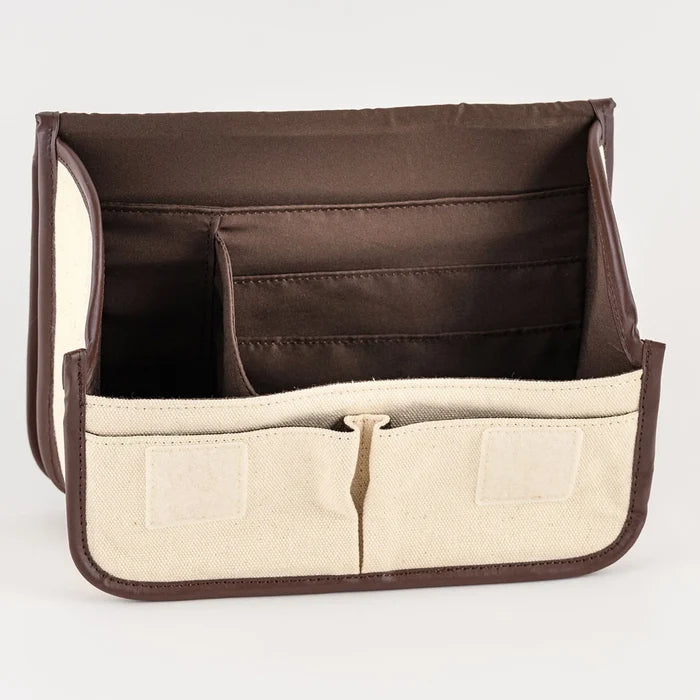 Hobonichi Stappo Bag (Canvas: Ivory Brown), shown in full.