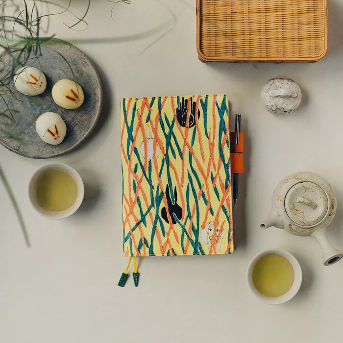 Hobonichi Unsodo: Bijutsukai Cover (Wild Rabbits) – A5, shown in full.