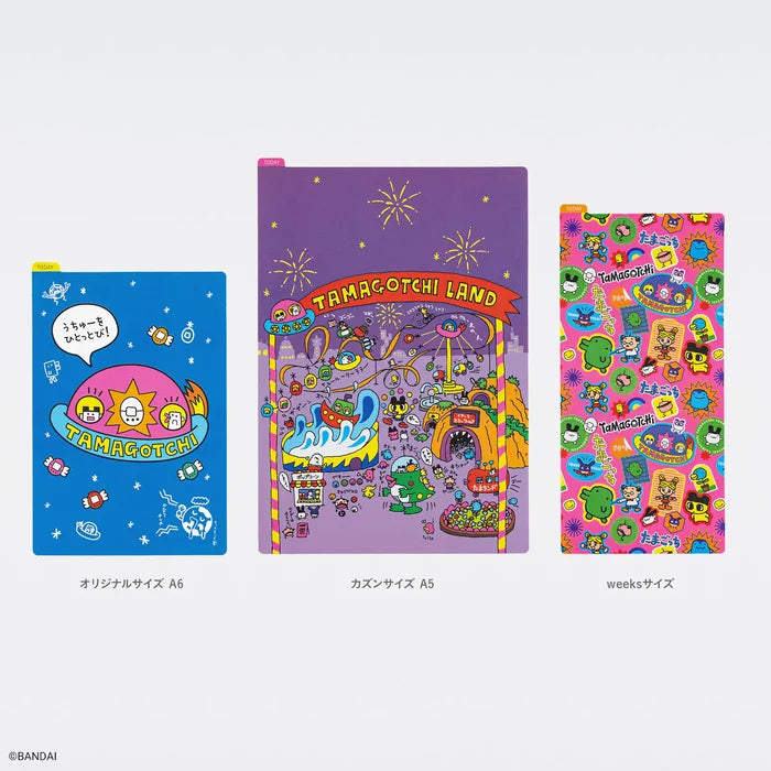 Hobonichi x Tamagotchi - Hobonichi Pencil Board for A6 Size (Blast Off to Outer Space!), shown from another angle.