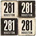 Houston Area Code 281 Drink Coasters