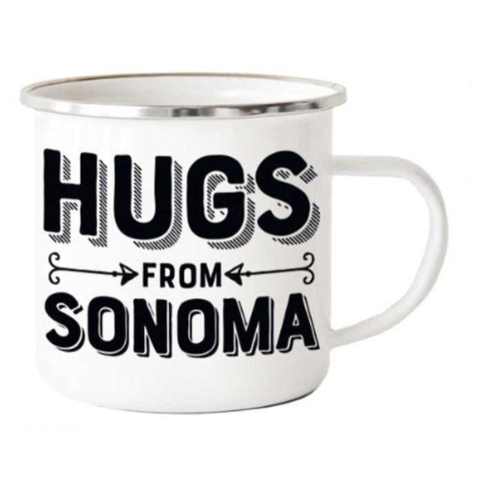 Hugs From Sonoma Camp Mug - White