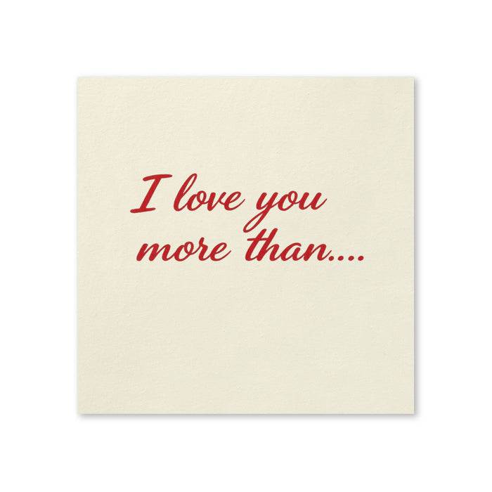 I Love You More Than Valentine’s Day Cocktail Napkins, 50-Pack, 3-ply, Valentine’s Day Party Decor