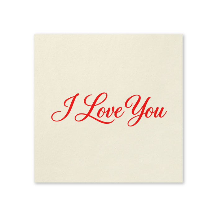 I Love You Valentine’s Day Cocktail Napkins, 50-Pack, 3-ply, Valentine’s Day Party Decor