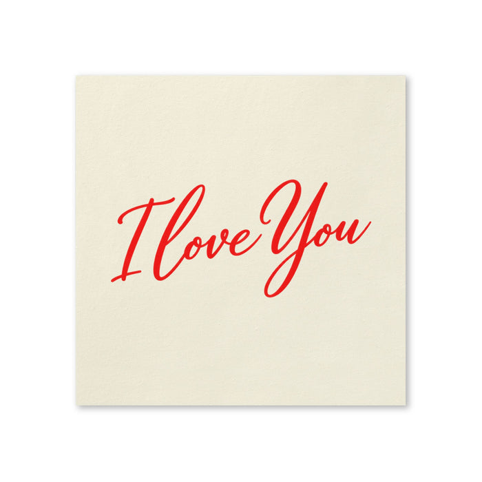 I Love You Valentine’s Day Cocktail Napkins, 50-Pack, 3-ply, Valentine’s Day Party Decor