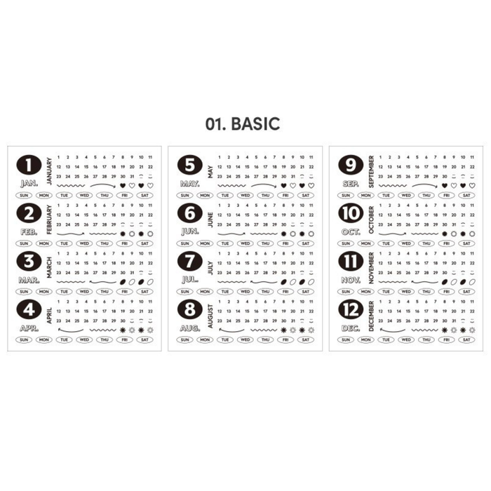 Iconic Dated Planner Stickers - The Journal Shop