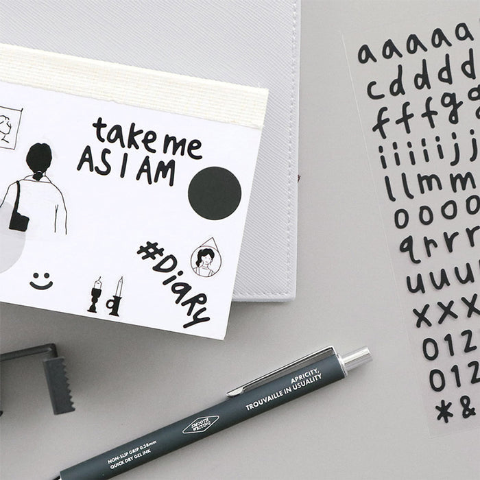 Iconic Calligraphy Alphabet Sticker Pack — 10 Sheets, alternate angle.