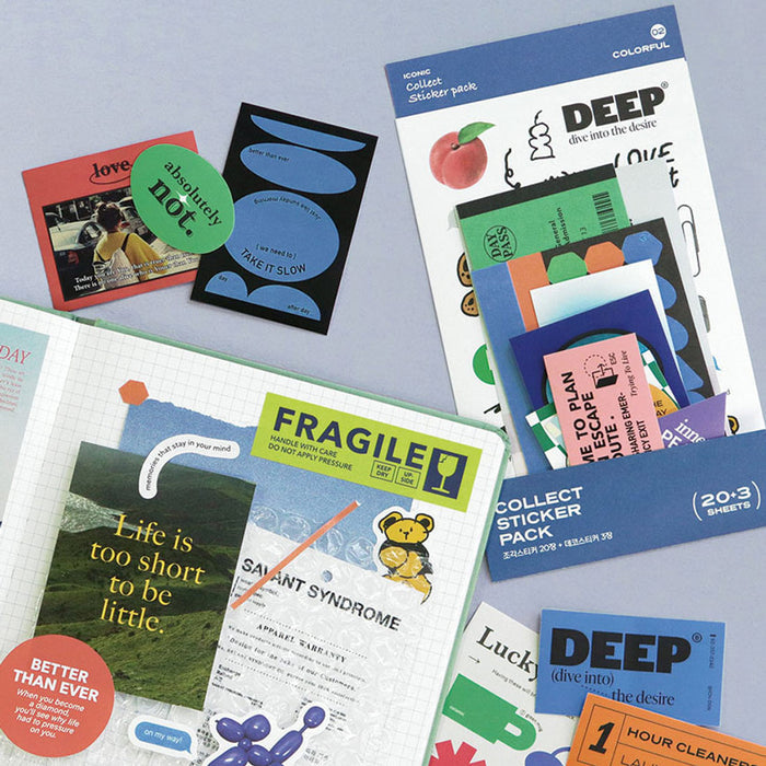 Iconic Collect Sticker Pack — 23 Sheets, shown in full.