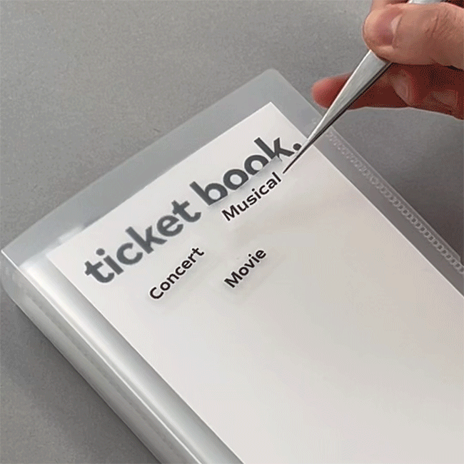 Iconic Collect Ticket Book – 64 Pockets with Stickers, shown from another angle.