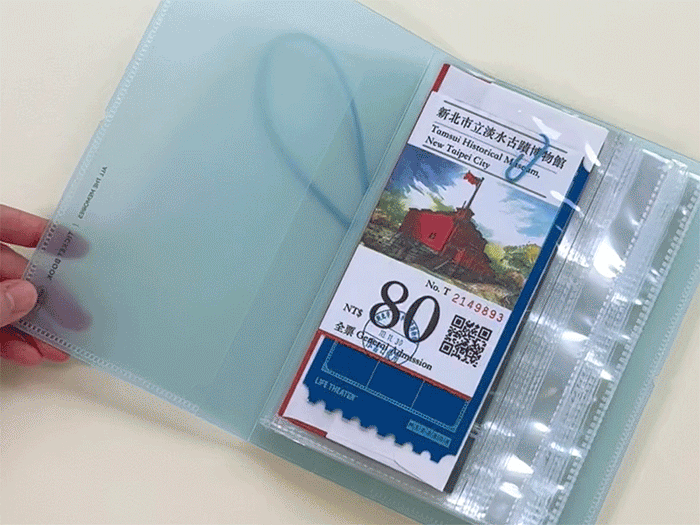 Iconic Collect Ticket Book – 64 Pockets with Stickers, detail view of the design.