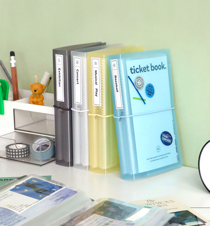 Iconic Collect Ticket Book – 64 Pockets with Stickers, shown in full.