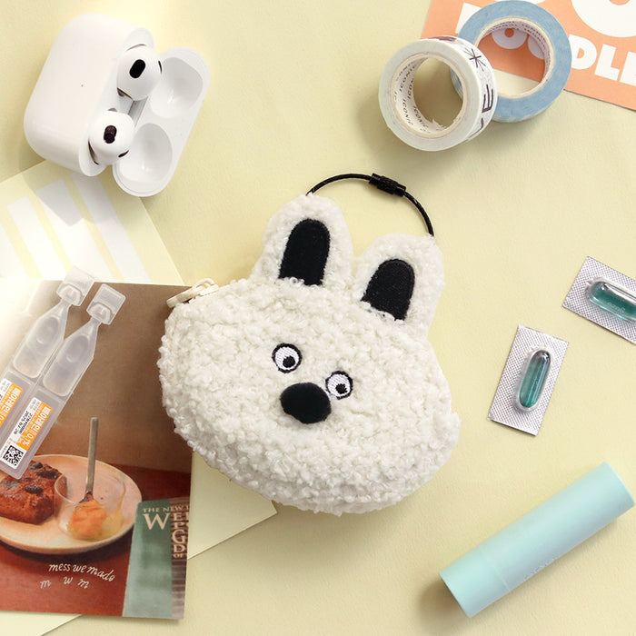 Iconic Doodle Compact Keyring Pouch, shown from the front.