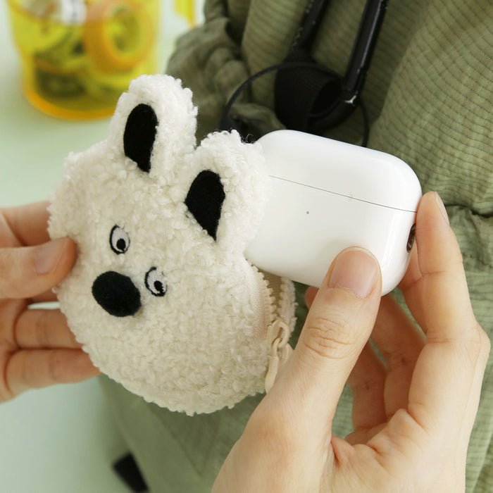 Iconic Doodle Compact Keyring Pouch, shown from another angle.