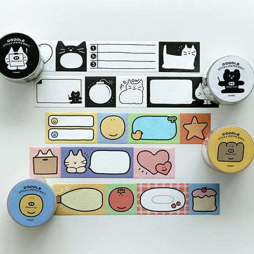 Iconic Doodle Masking Tape in a cute illustrated design.