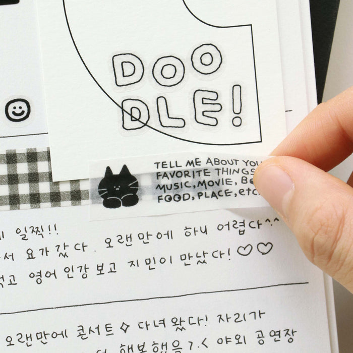 Iconic Doodle Masking Tape, shown from the front.