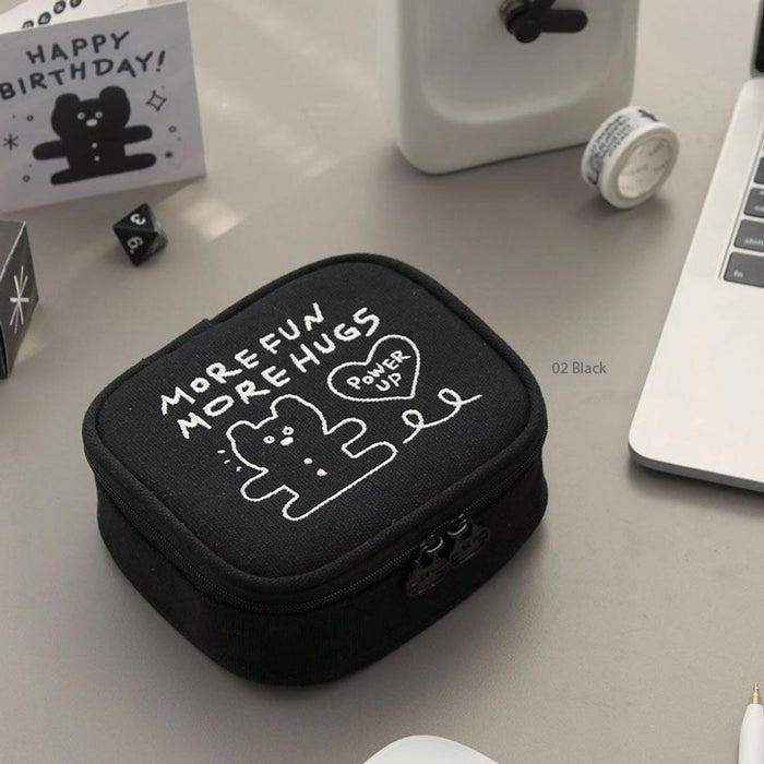 Iconic Doodle Mini Pouch, shown from another angle.