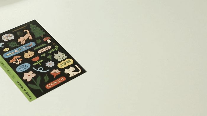 Iconic Doodle Removeable Sticker Pack, shown from another angle.