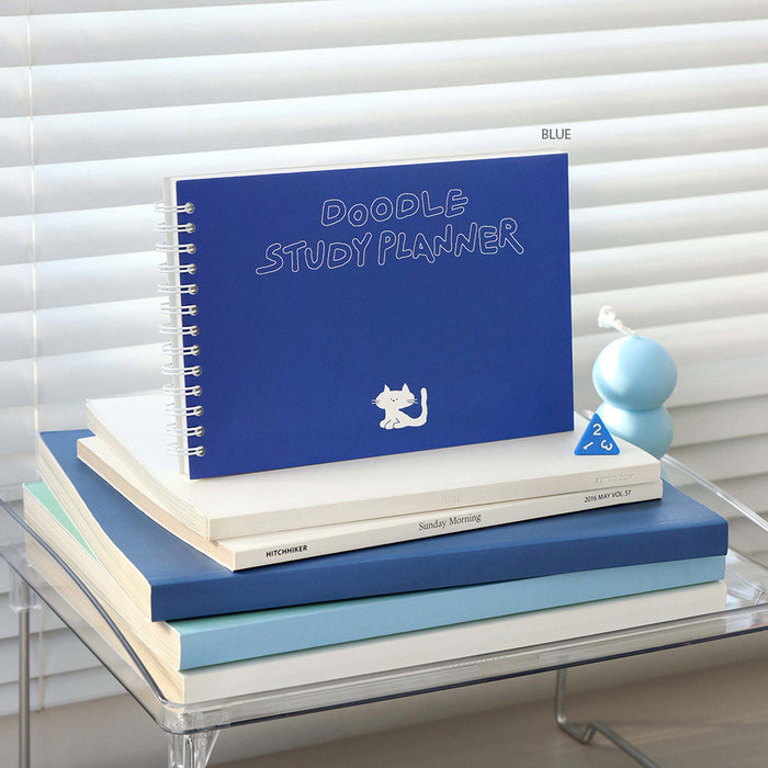 Iconic Doodle Study Planner, shown from another angle.