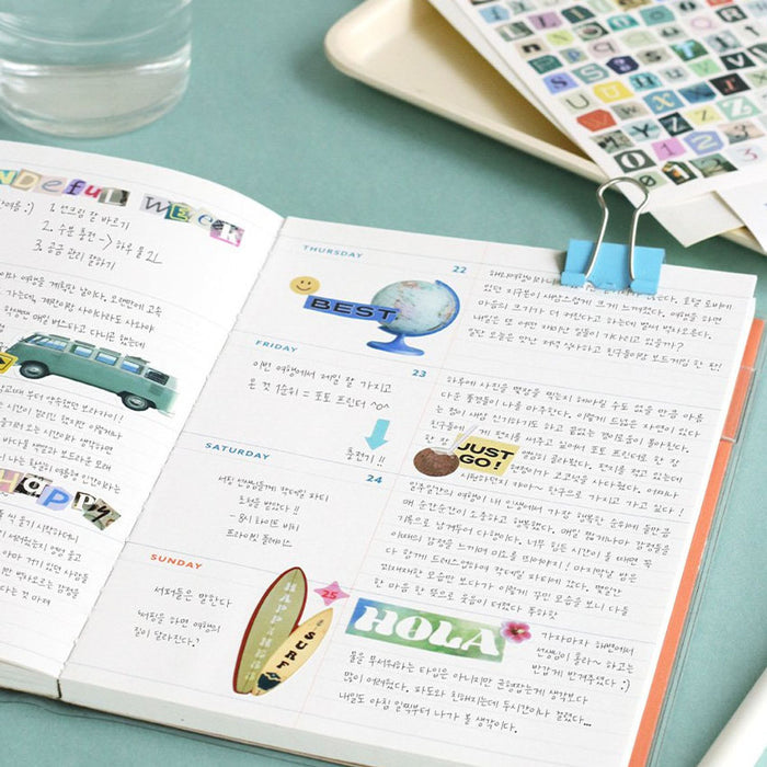 Iconic Magazine Collage Sticker Pack — 6 sheets, close-up view.