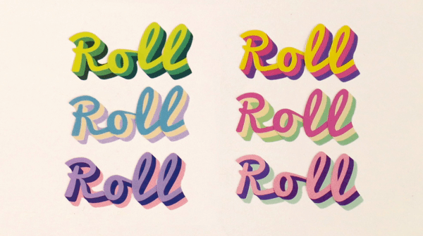 Iconic Rolling Alphabet Sticker Pack, shown from the front.