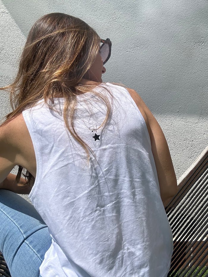 Camiseta dancer "Rollazo máximo", algodón, blanco — vista detalle