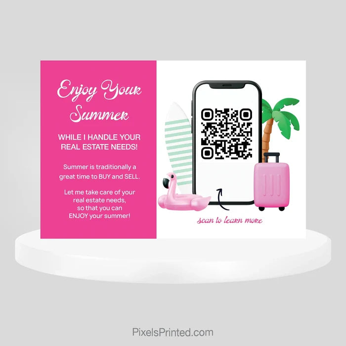 Independent real estate hello summer postcards PixelsPrinted
