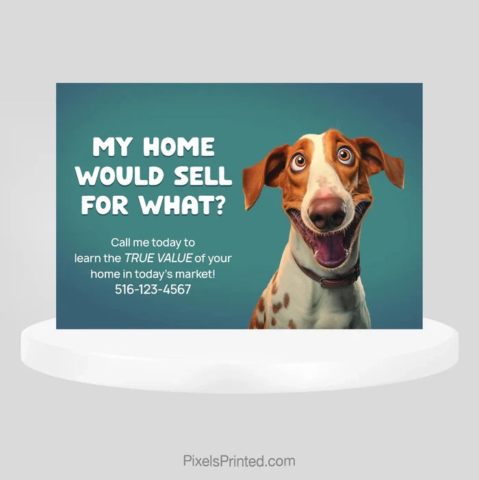 Independent real estate home valuation postcards PixelsPrinted