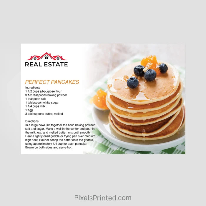 Independent real estate recipe postcards PixelsPrinted