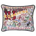 Indiana University Collegiate Embroidered Pillow