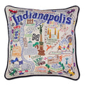Indianapolis Hand- Embroidered Pillow