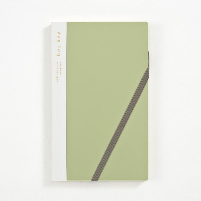 Front cover of the green Daigo Isshoni Day Log B6 Slim Notebook.