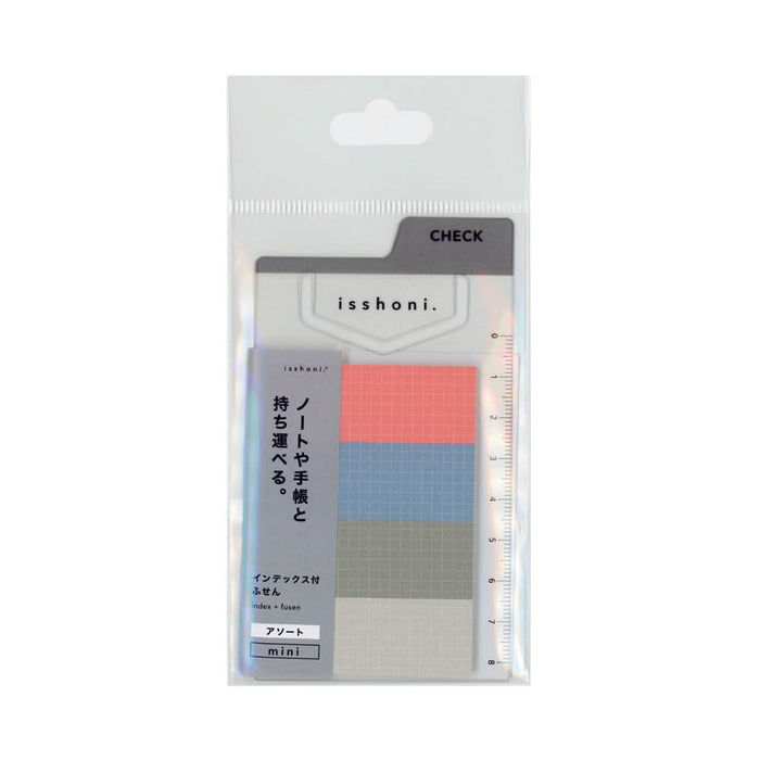 Front view of Daigo Isshoni Indexing Label Mini Sticky Notes mini assortment packaging