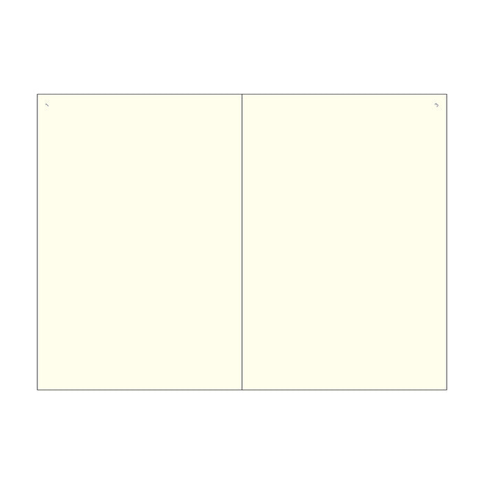 Open Daigo Isshoni Number Notebook showing blank cream pages.