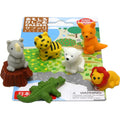 Cute safari animal puzzle erasers including tiger lion and crocodile