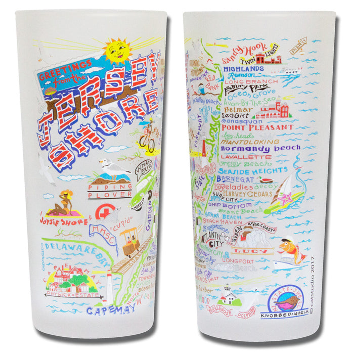 Jersey Shore Frosted Glass Tumbler