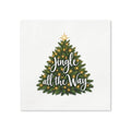 Jingle All The Way Christmas Cocktail Napkins, 50-Pack, 3-ply, Festive Holiday Party Table Decor